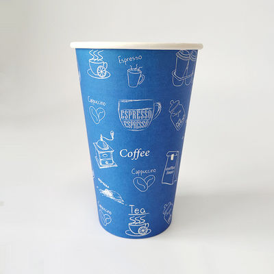 600 ml pojedynczych papieru ściennego gorących kubków na zamówienie drukowanie 20 oz papieru kubek TUV
