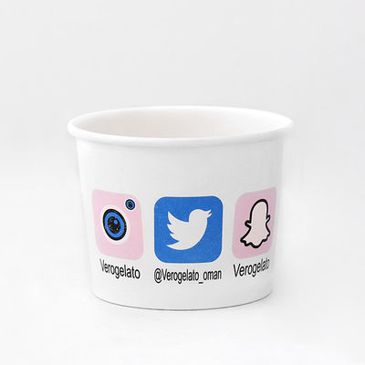 Niestandardowy zestaw lodów Sundae Bowl z jednorazową powłoką podwójnego PE 120 ml