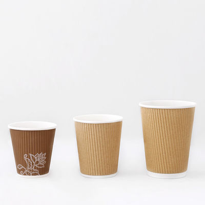 Zastosowanie Ripple Wall Paper Cup 10oz Gorący Napój 90mm Papier Zimny Napój