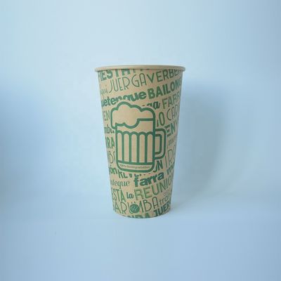 24 oz Personalizowane kubki papierowe jednowarstwowe 675 ml