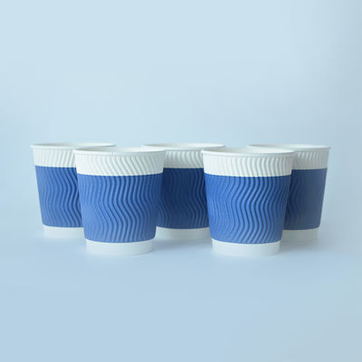 22oz 630cc Ripple Wall Paper Cup For Juice PE powlekany Eco Friendly