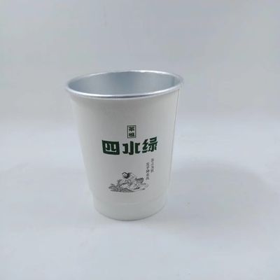 Jednorazowa filiżanka z papieru aluminiowego 125 ml Dwukrotnie ściana PE powlekany do picia ciepłego