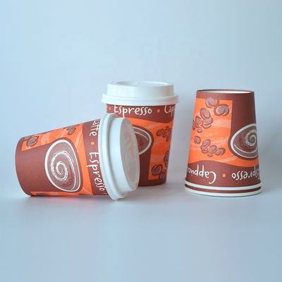 Jednorazowe 8,5 uncji pojedynczy papierowy kubek 230 ml bez plastikowych powłoki biodegradowalne