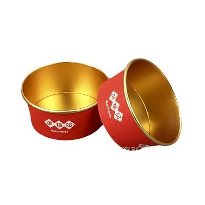 Jednorazowa miska z folii aluminiowej Custom Print PE PLA Gold Jednorazowe miski duże