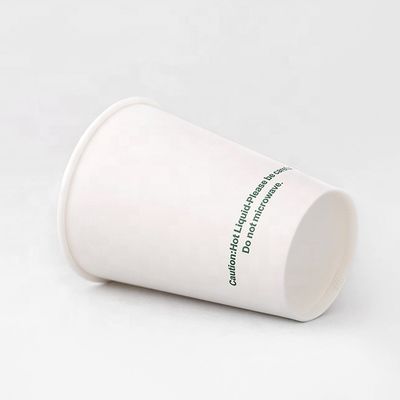 430 ml 12 oz pojedynczy kubek z papieru ściennego podwójny PE powłoka kubki z papieru koksowego kompostowalne