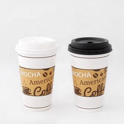 Bezplastikowa, jednorazowa, papierowa filiżanka na gorące napoje 16 oz 540 ml, odporna na ciepło, kompostowalna, jednorazowa