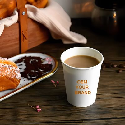 100% kompostowalny jednorazowy kubek z papieru ściennego 4 oz 125 ml plastikowy bez papieru kubek