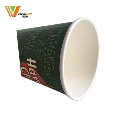 Custom Logo Disposable PE PLA Platic free Sinlge Wall Paper Cup with lids