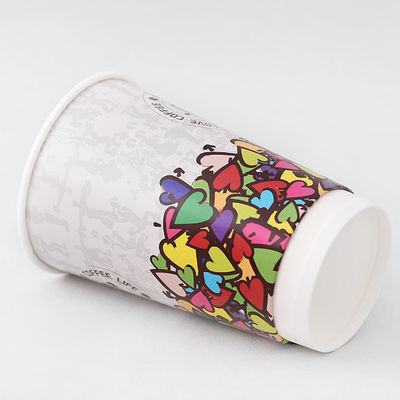 OEM 16 oz podwójny papierowy kubek PE powlekany jednorazowy kubek do herbaty z mlekiem
