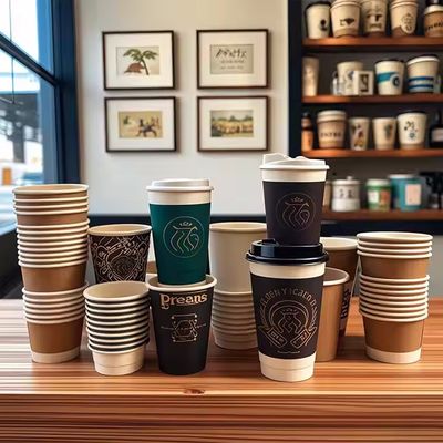 FSC podwójne ściany jednorazowe kubki do kawy 22 oz Eco Friendly Paper Cup 630cc