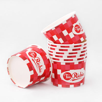 Wielkiej wielkości lody papierowe miski 860ml PE wyłożone jednorazowe miski deserów