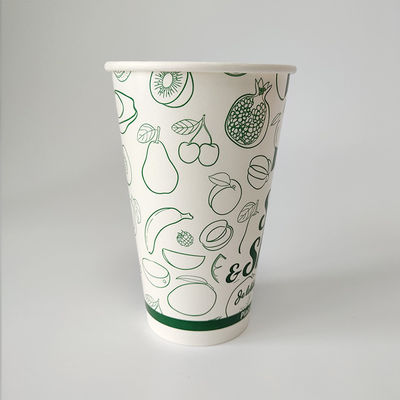 Ekologiczny PLA biodegradowalny pojedynczy papier CUP 20OZ 600 ml można dostosować