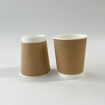 Custom Logo Kraft Paper Ice Cream Cups 16OZ PLA powlekane podwójne ścienne kubki papierowe