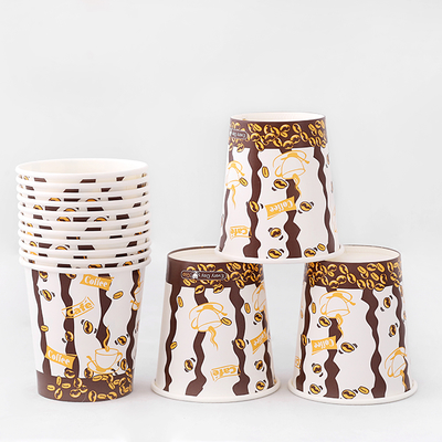 Jednorazowy kubek papierowy z własnym logo, jednowarstwowy, 4oz-32oz z pokrywką